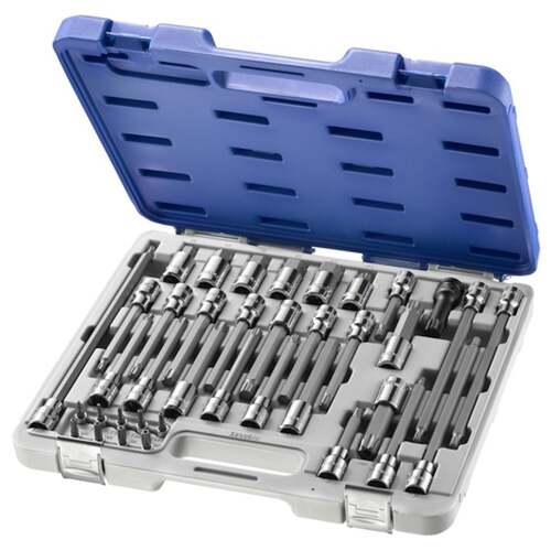 COFFRET DE DOUILLES TOURNEVIS 6 PANS, TORX, XZN 38 PIÈCES