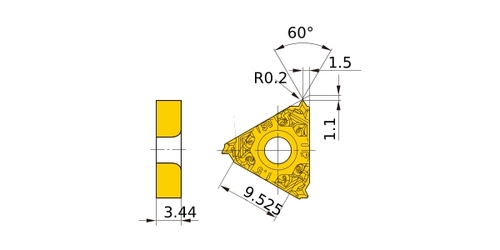 Plaquette MMT 16IR 3.00 ISO VP15TF