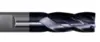 Fraise deux tailles 4 dents [C] carbure revêtue [D3X40/C0,1]