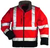 Veste Softshell hi-viz rouge/noir, manch amov. S classe 3