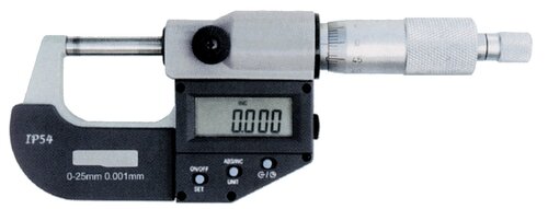 Micromètre d’extérieur à lecture digitale et vernier IP54 0-25mm
