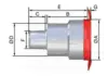 Prise droite avec filetage mâle pré-téflonné R 1/8 Ø17mm