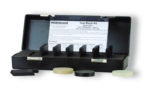 Coffret de 3 blocs étalons de dureté pour essais SHORE D – TBK2