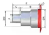 Prise droite avec filetage R 1/4 Ø17 mâle pré-téflonné