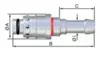Fiche droite pour tuyau Ø8mm