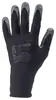 Gants polyester noir paume enduite nitrile gris T.07