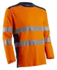RIKKA T-shirt Manches longues Orange HV Marine taille L