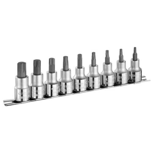 JEU DE 9 DOUILLES TOURNEVIS TORX 1/2"