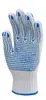 Gants coton/polye tric, picots rouges 2 faces TF S 7