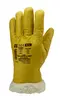 Gants ISLANDE fleur vachette fourré long.32cm T06