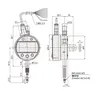 Comparateur Digimatic ID-C 12,7mm, 0,001mm, Dos plat.