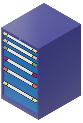 Tiroir Largeur 1005 mm, profondeur 695 mm Hauteur frontale 100 mm, 75 kg Bleu clair NCS S 1060-R80 B