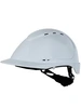 Casque de chantier aéré en A.B.S. Serrage crémaillère. BLanc