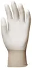 Gants polyester blanc, doigts enduits PU blanc T6
