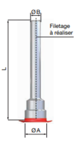 Prises rallonges monobloc L200-250mm