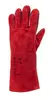 Gants anti-chaleur crte vachette rouge doublé molleton