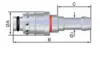 Fiche droite pour tuyau Ø10mm rouge