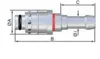 Fiche droite pour tuyau Ø12,5mm