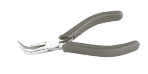 Pince électronique bec 1/2 Rond coudé 40 mm