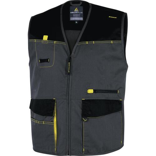 Gilet de travail D-MACH [Gris-Jaune TM]