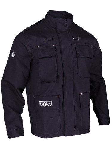 Veste de protection. Tissu retardateur de flamme. 350 g/m². Coloris bleu. S à 3XL