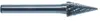Fraise lime conique pointue carbure D6xD6