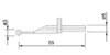 Touche de mesure à bille en métal dur Ø 3 mm