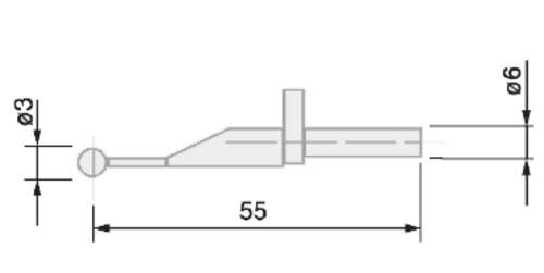 Touche de mesure à bille en métal dur Ø 3 mm