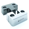 Centreur rectangulaire fixation horizontale, acier auto-lubrifié - CE-02 AL [50X49X16]