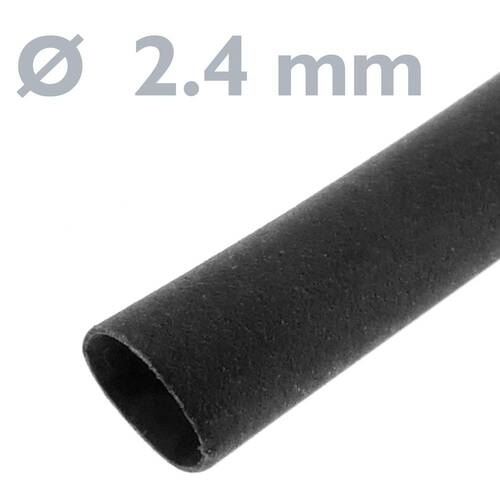 Gaine termoretractable noir Ø2,4