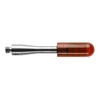 Stylet cylindrique M2 Ø2 mm rubis à bout sphérique, tige inox, L 21,2 mm