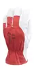 Gant maitrise fleur vachette, toile rouge T8