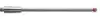 Bille rubis M2 Ø2 mm, tige en carbure de tungstène, L 40 mm, EWL 32,5 mm