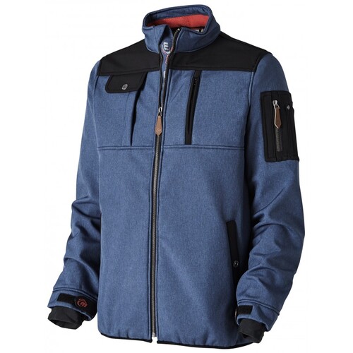 Veste SOFTSHELL Bleu chiné/Noir