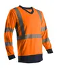 SUNO T-shirt hi-viz orange/marine polyester, L classe 3