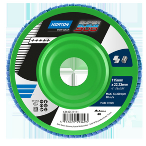 Disque à lamelles renforcé Norton SUPER BLEUE DUO