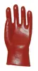 Gants PVC rouge enduit, standard, 27 cm  T09