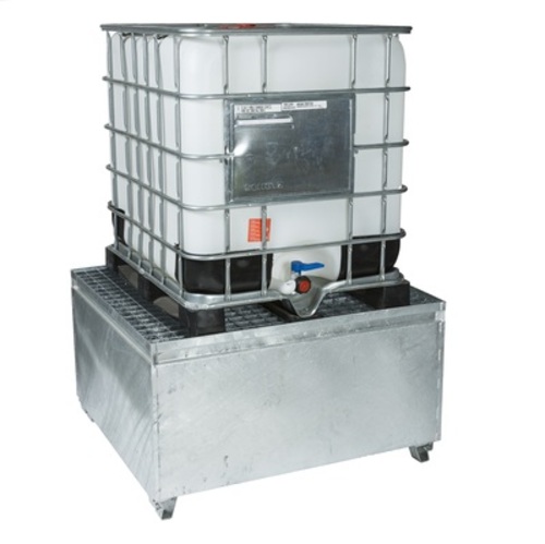 Bac de Rétention Acier Galva 1000l pour Cuve IBC