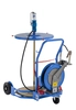 Ensemble mobile graisse 60/1 pour fut de 200kg avec enrouleur 10m