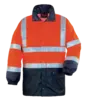 HARBOR Veste PU hi-viz orange/marine, 3M, M classe 3