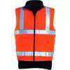 HI-WAY Gilet polyes. hi-viz orange, doublé polaire,3M M